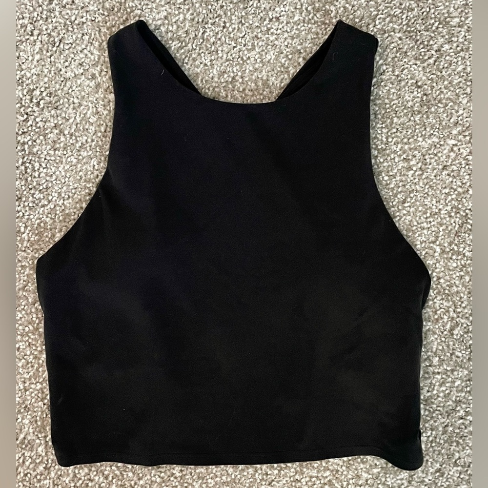 Athleta Conscious Crop Bra A-C Crop Top Black Size Medium